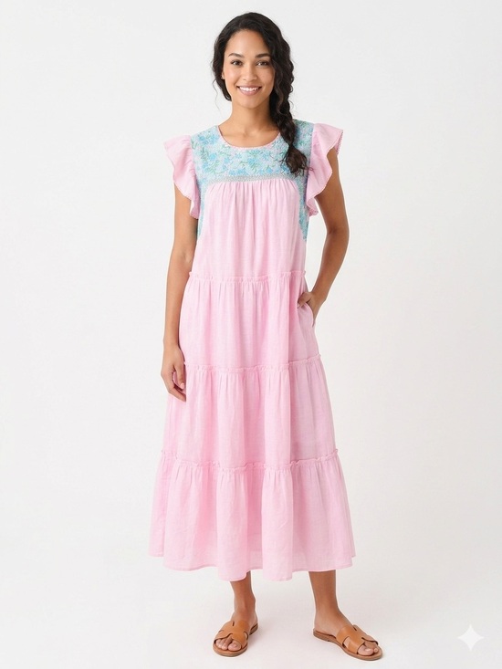 J.Marie Dresses & Skirts - J. Marie Genevieve Embroidered Midi Dress Size Medium